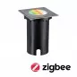 Preview: Paulmann 94846 LED Bodeneinbauleuchte Smart Home Zigbee 3.0 Floor IP67 eckig 110x110mm RGBW+ 4,9W 300lm 230V Eisen gebürstet Aluminium