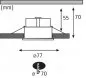 Preview: Paulmann 93419 LED Einbauleuchte Cymbal Coin Basisset IP44 rund 77mm Coin 3x6W 3x440lm 230V dimmbar Dim to warm Weiß matt