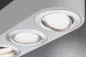Preview: Paulmann 79710 LED Deckenleuchte 3-Step-Dim Argun 3000K 3x276lm 230V 3x4,2W dimmbar Weiß/Alu gebürstet