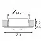 Preview: SLV DEKLED Einbauleuchte LED 1W 3000K rund silber metallic