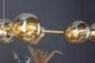 Preview: ECO-LIGHT Hängeleuchte Pluto 6xE14 Metall /Glas Gold / Amber