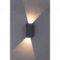 Preview: Heitronic LED Wandleuchte Tilo 2x3W 3000K anthrazit