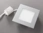 Preview: Heitronic LED Einbauleuchte Nizza eckig silber 3,5W 2700K inklusive Vorschaltgerät