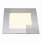 Preview: Heitronic LED Panel Toulouse 184x184mm 11W 430lm eckig silber IP44 dimmbar 3000K