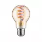 Preview: Paulmann 29156 Filament 230V Smart Home Zigbee 3.0 LED Birne E27 470lm 6,3W RGBW+ dimmbar Gold