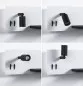 Preview: Paulmann 71102 LED Wandleuchte Serra USB C 2700K 650lm / 200lm 230V 5,5 / 1x2,6W dimmbar Weiß matt/Schwarz matt