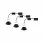 Preview: Paulmann 93085 LED Einbauleuchte Easy Dim Nova Mini Plus Coin Basisset schwenkbar 66mm 15° Coin 3x4W 3x310lm 230V 2700K Schwarz matt