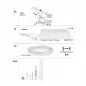 Preview: Paulmann 94483 CorDuo LED Seilsystem Frame Basisset 5x280lm 5x4,8W 3000K 230/12V Weiß matt/Chrom