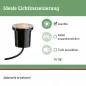 Preview: Paulmann 94588 Plug & Shine LED Bodeneinbauleuchte Smart Home Zigbee 3.0 Goldlicht Einzelspot Insektenfreundlich IP65 Tunable Warm 4,6W Schwarz