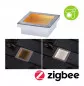 Preview: Paulmann 94595 LED Bodeneinbauleuchte Smart Home Zigbee Brick insektenfreundlich IP67 eckig 2200 - 3000K 1W 18lm 230V Edelstahl