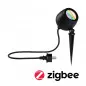 Preview: Paulmann 94771 LED Gartenstrahler Smart Home Zigbee Kikolo IP65 90mm RGBW+ 6,2W 440lm 230V Anthrazit