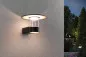 Preview: Paulmann 94834 LED Außenwandleuchte Sienna Bewegungsmelder mit Hochfrequenz-Sensor seewasserresistent IP44 212mm 3000K 9 / 1x3W 500lm 230V Anthrazit Aluminium