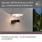 Preview: Paulmann 94834 LED Außenwandleuchte Sienna Bewegungsmelder mit Hochfrequenz-Sensor seewasserresistent IP44 212mm 3000K 9 / 1x3W 500lm 230V Anthrazit Aluminium