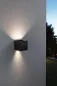 Preview: Paulmann 94847 House LED Außenwandleuchte Smart Home Zigbee Cybo IP44 eckig 100x100mm RGBW 2x2,5W 2x150lm 230V Anthrazit Aluminium