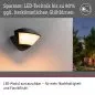 Preview: Paulmann 94864 LED Außenwandleuchte Smart Home Zigbee 3.0 Skyla Bewegungsmelder insektenfreundlich IP44 226x164mm Tunable Warm 10W 840lm 230V Anthrazit Aluminium