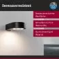Preview: Paulmann 94865 LED Außenwandleuchte Silma Bewegungsmelder IP44 65x186mm 3000K 5,5 / 1x0,7W 600lm 230V Anthrazit Aluminium