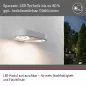 Preview: Paulmann 94868 LED Außenwandleuchte Silma Bewegungsmelder Zweifacher Lichtaustritt IP44 280x176mm 3000K 2x5,5 / 2x0,7W 2x600lm 230V Weiß Aluminium