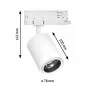 Preview: Paulmann 96550 ProRail3 LED Schienenspot Kratos 50° 2000lm 18,5W 3000K 230V Weiß