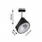 Preview: Paulmann 96924 URail LED-Spot Arena 14 W Schwarz matt/Chrom 2700K Metall/Kunststoff dimmbar