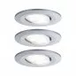 Preview: Paulmann 99929 HomeSpa LED Einbauleuchte Calla Basisset schwenkbar IP65 rund 90mm 30° 3x6W 3x530lm 230V 4000K Chrom matt