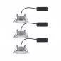 Preview: Paulmann 99929 HomeSpa LED Einbauleuchte Calla Basisset schwenkbar IP65 rund 90mm 30° 3x6W 3x530lm 230V 4000K Chrom matt