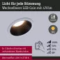 Preview: Paulmann 93402 LED Einbauleuchte 3-Step-Dim Cole Coin Basisset IP44 rund 88mm 3x6W 3x470lm 230V dimmbar 2700K Weiß/Schwarz matt