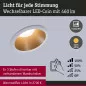 Mobile Preview: Paulmann 93406 LED Einbauleuchte 3-Step-Dim Cole Coin Basisset IP44 rund 88mm 3x6W 3x460lm 230V dimmbar 2700K Weiß/Gold matt