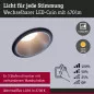 Preview: Paulmann 93408 LED Einbauleuchte 3-Step-Dim Cole Coin Basisset IP44 rund 88mm 3x6W 3x470lm 230V dimmbar 2700K Schwarz/Silber