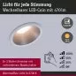 Preview: Paulmann 93409 LED Einbauleuchte 3-Step-Dim Cole Coin IP44 rund 88mm 6W 470lm 230V dimmbar 2700K Weiß/Silber