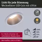 Mobile Preview: Paulmann 93410 LED Einbauleuchte 3-Step-Dim Cole Coin Basisset IP44 rund 88mm 3x6W 3x470lm 230V dimmbar 2700K Weiß/Silber