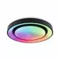 Preview: Paulmann 70545 LED Deckenleuchte Rainbow mit Regenbogeneffekt RGBW 4750lm 230V 38,5W Schwarz/Weiß