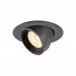 Preview: SLV Numinos Gimble XS LED Deckeneinbauleuchte 7W 640lm 2700K 20° dreh- und schwenkbar schwarz/schwarz