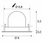 Preview: SLV Numinos Gimble XS LED Deckeneinbauleuchte 7W 730lm 3000K 20° dreh- und schwenkbar weiß/weiß