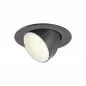 Preview: SLV Numinos Gimble XS LED Deckeneinbauleuchte 7W 750lm 4000K 20° dreh- und schwenkbar schwarz/weiß