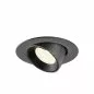 Preview: SLV Numinos Gimble XS LED Deckeneinbauleuchte 7W 710lm 4000K 55° dreh- und schwenkbar schwarz/schwarz