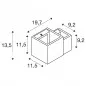 Preview: SLV Plastra Cubes Wandaufbauleuchte G9 weiß