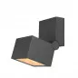 Preview: SLV S-Cube Wand- und Deckenaufbauleuchte IP65 2700/3000K 15W PHASE 80° anthrazit