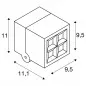 Preview: SLV S-Cube Wand- und Deckenaufbauleuchte IP65 2700/3000K 15W PHASE 80° anthrazit