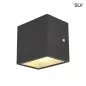Preview: SLV Sitra Cube LED Outdoor Wand- und Deckenaufbauleuchte anthrazit IP44 3000K
