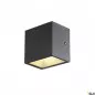 Preview: SLV Sitra S SINGLE LED Outdoor Wandaufbauleuchte anthrazit CCT switch 3000/4000K