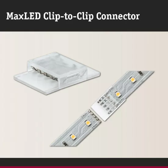 Paulmann 70618 MaxLED Clip-to-Clip Verbinder 2er-Pack für unbeschichtete Strips