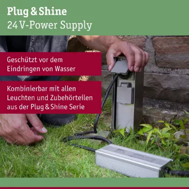 Paulmann 93904 Plug&Shine Trafoabdeckung Grau Kunststoff