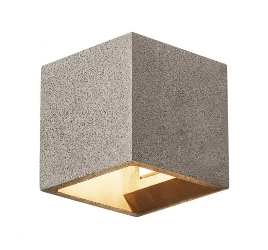SLV Solid Cube Wandleuchte G9 schwarzer Sandstein 1000911