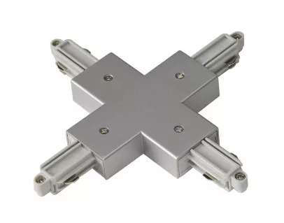 SLV X-Verbinder für 1-Phasen HV-Stromschiene Aufbauversion silbergrau 143162