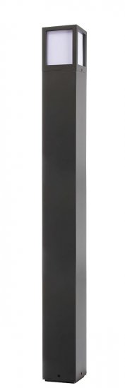 Deko-Light Pollerleuchte Facado II eckig opal 1000mm 1x E27 IP65 Grau