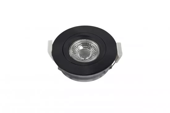 Heitronic LED Einbaustrahler DL6809 7W 525lm schwarz mit dimm to warm Funktion