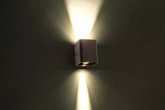 Heitronic LED Wandleuchte Sophie 2x6W IP54 anthrazit