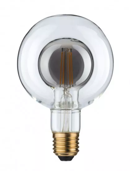 Paulmann 28766 LED Inner Shape Globe G95 4 Watt Rauchglas E27 2.700K Warmweiß
