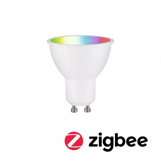 Paulmann 29147 Standard 230V Smart Home Zigbee 3.0 LED Reflektor GU10 350lm 4,8W RGBW+ dimmbar Weiß matt