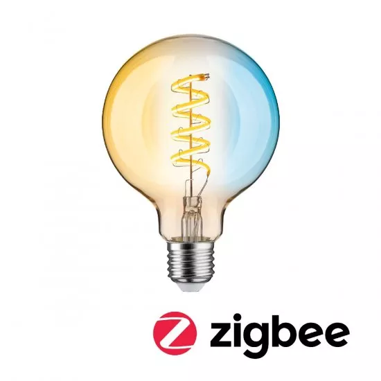 Paulmann 29159 Filament 230V Smart Home Zigbee 3.0 LED Globe G95 E27 600lm 7,5W Tunable White dimmbar Gold